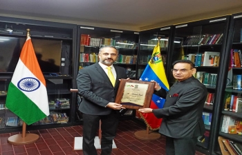 La Embajada de la India, Caracas, se despidio del Embajador Abhishek Singh al finalizar con exito su gestion.